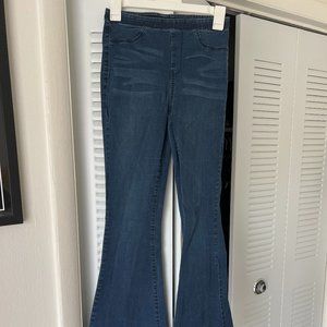 Blank NYC Pull Up Flare Jeans, Dark Wash